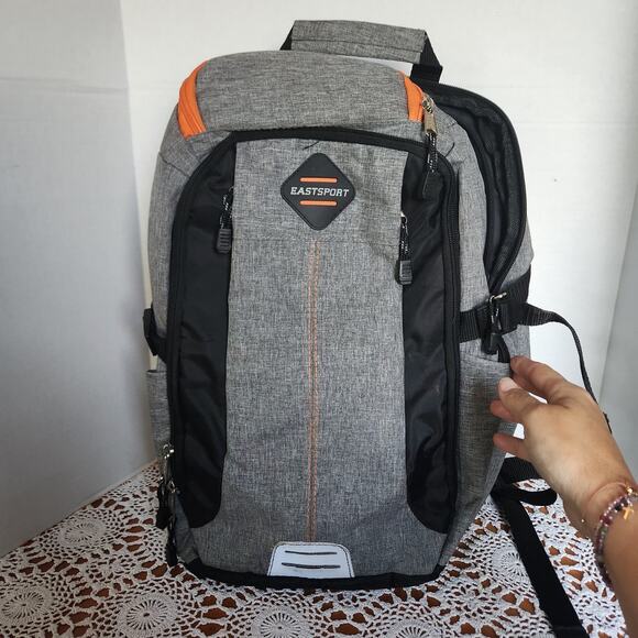 NEW Eastport Pro Defender Gray Laptop Backpack Padded Straps 18.5 ×12.5×7.5 - Picture 3 of 9